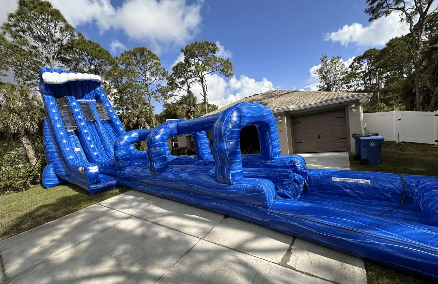 27 ft Blue crush dual lane slip n slide with pool — photo 3